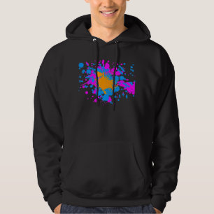 Sudadera Corey Tiger 80s Retro Salpicadura de Pintura (Mult