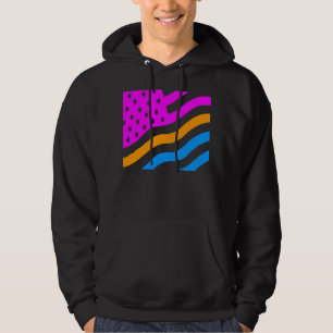 Sudadera COREY TIGER BANDERA NEÓN RETRO USA '80s
