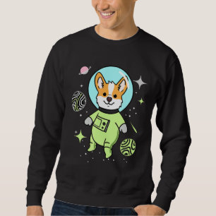 Sudadera Corgi Agénero En El Orgullo Espacial Agénero