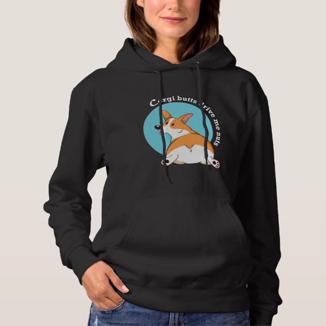 Sudadera Corgi Butts Me Maneja Nueces (Anverso)