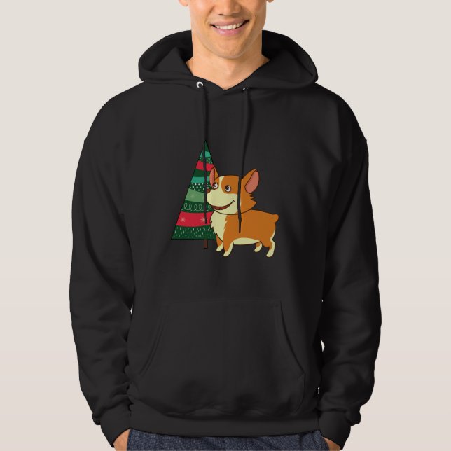 Sudadera Corgi Christmas Tree (Anverso)