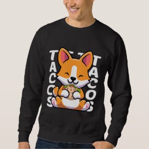 Sudadera Corgi Comating Tacos Divertida Idea Para Tacos Y C