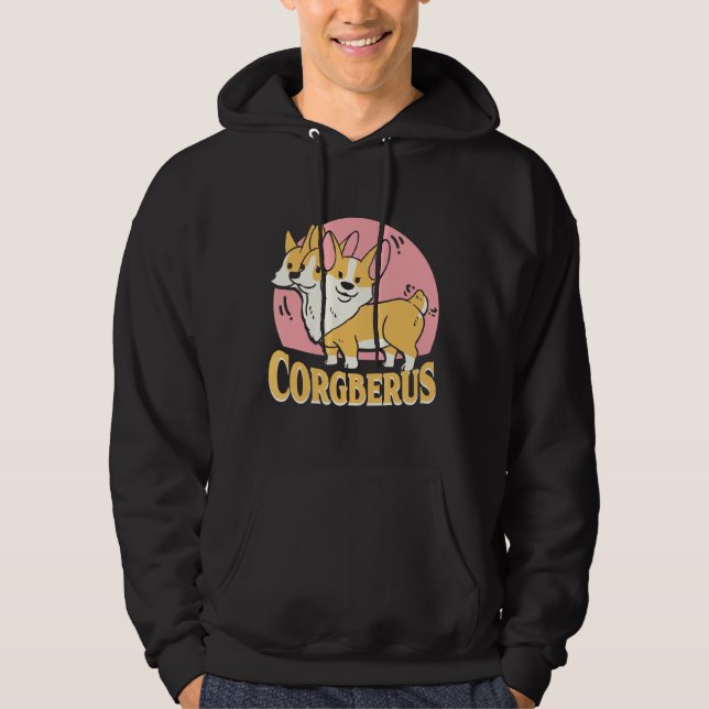 Sudadera Corgi Corgberus Short Dog Pun (Anverso)