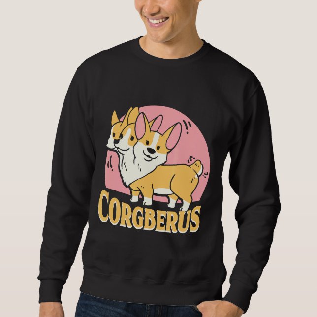 Sudadera Corgi Corgberus Short Dog Pun (Anverso)