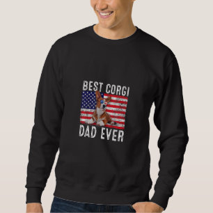 Sudadera Corgi Dad Usa Estadounidense Flag Corgi Dog Dueño