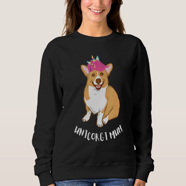 Sudadera Corgi Dog   Corgicorn Mum  Unicorn Dog (Anverso)