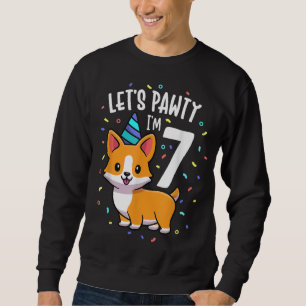 Sudadera Corgi Dog, de 7 años, ama de 7 años, fiesta de cum