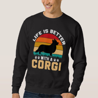 Sudadera Corgi dog lover gifts idea - life is better with C
