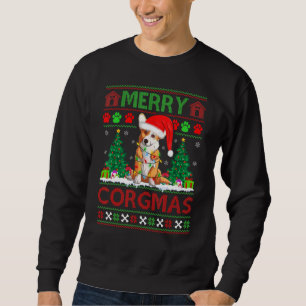 Sudadera Corgi Dog Merry Corgmas coincidiendo con Ugly Corg