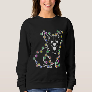 Sudadera Corgi Dog With Christmas Fairy Lights 251