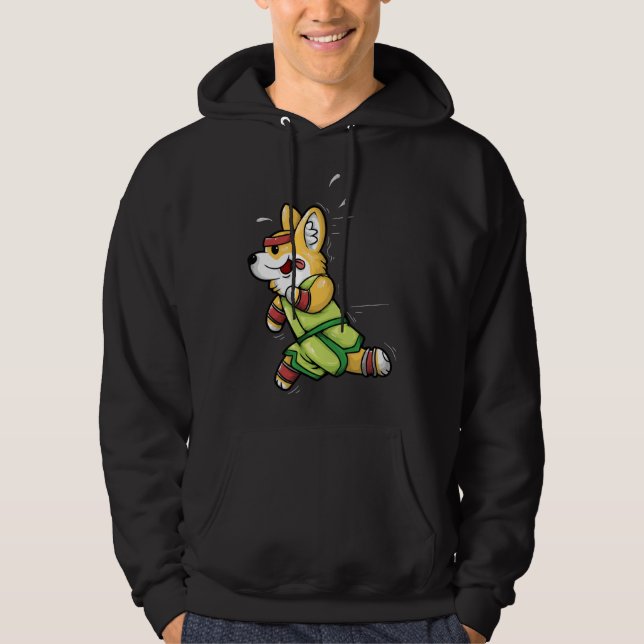 Sudadera Corgi Ejerce Divertido Corgi Welsh Corgi Corriendo (Anverso)