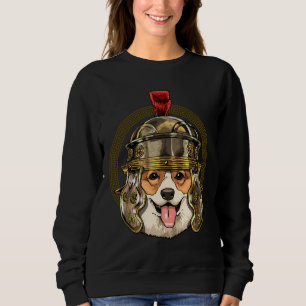 Sudadera Corgi En Casco Romano Centurión Perro Legionario