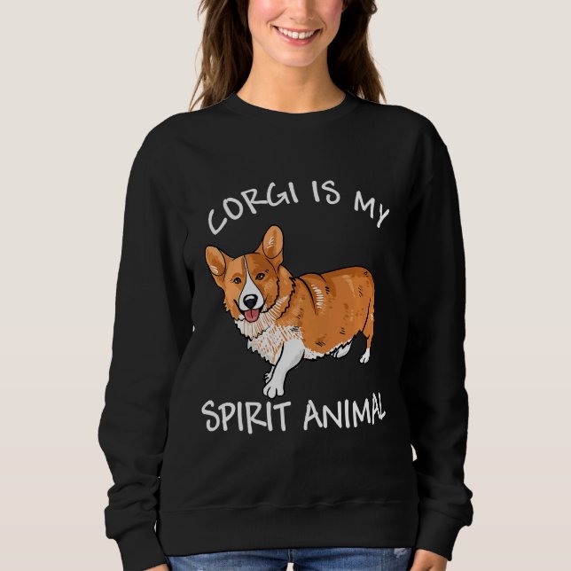 Sudadera Corgi Es Mi Espíritu El Propietario De Perros Anim (Anverso)