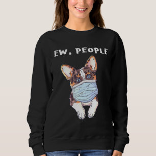 Sudadera Corgi Ew People Dog Con Máscara De Cara