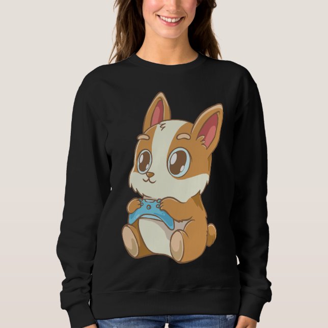 Sudadera Corgi Gamer (Anverso)