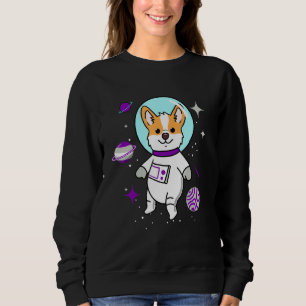 Sudadera Corgi Graysexual En El Espacio Orgullo Graysexual