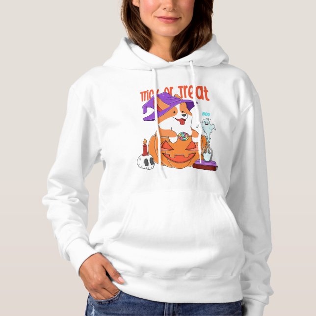 Sudadera Corgi Halloween (Anverso)
