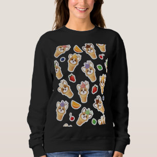 Sudadera Corgi Ice Cream Cone Pattern