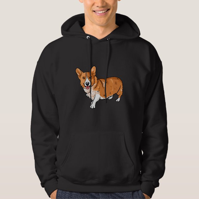 Sudadera Corgi Ilustracion Dueño de Perro Love Corgis (Anverso)