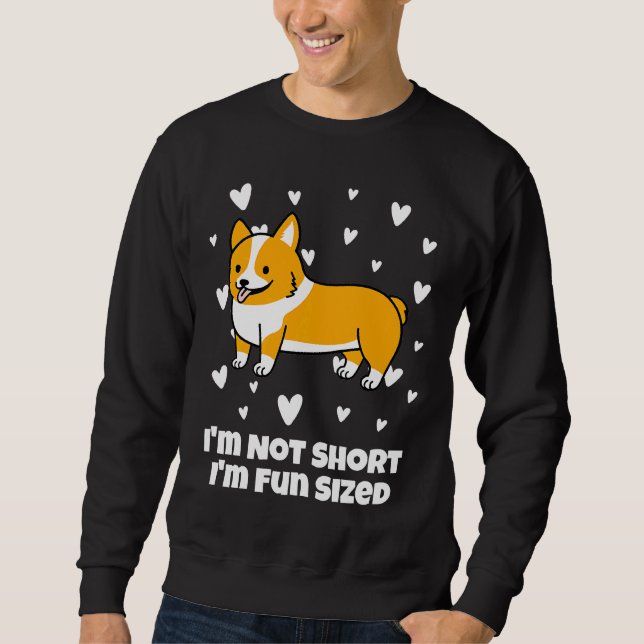 Sudadera Corgi Im Not Short (Anverso)