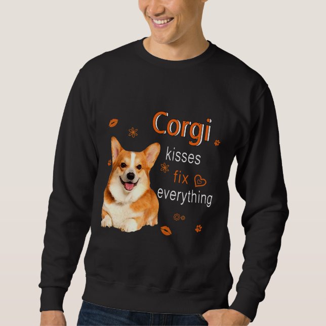 Sudadera Corgi Kisses Fix Everything 1249 (Anverso)