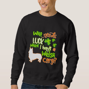 Sudadera Corgi Lucky Shamrock St Patricks Day Dog