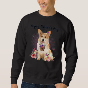 Sudadera Corgi mamá flor feliz día de la madre perro de amo