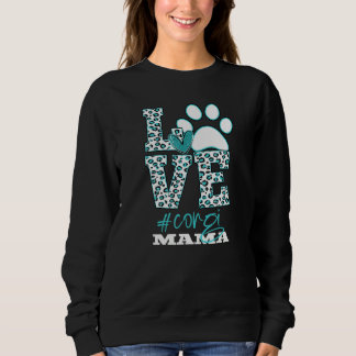 Sudadera Corgi Mama Leopard Print Paw Love Sign