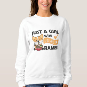 Sudadera Corgi Me Gusta Realmente Ramen Sweet Kawaii Noodle
