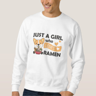 Sudadera Corgi Me Gusta Realmente Ramen Sweet Kawaii Noodle