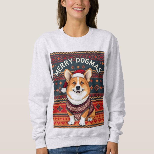 Sudadera Corgi Merry Dogmas (Anverso)