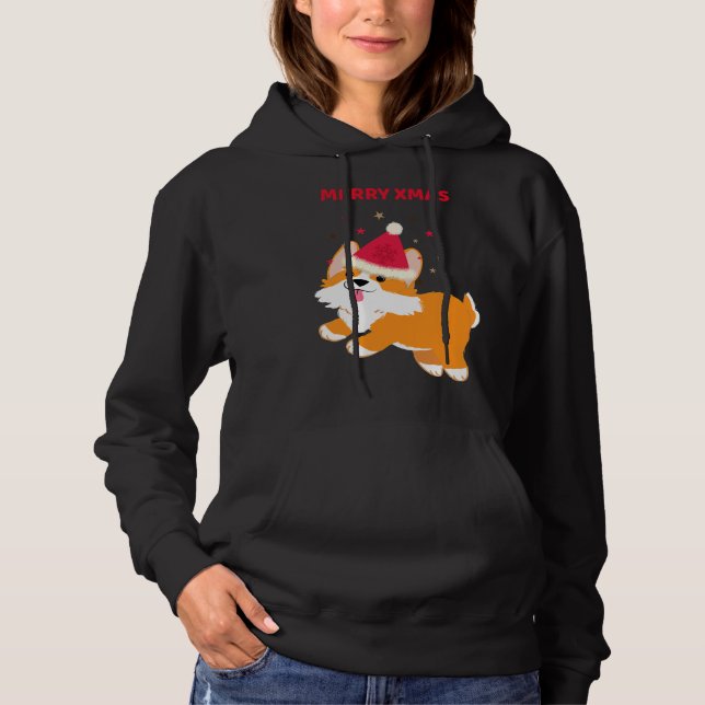 Sudadera Corgi Merry Xmas (Anverso)