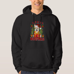 Sudadera Corgi Merry Xmas Woofmas Xmas Luces Santa Hat