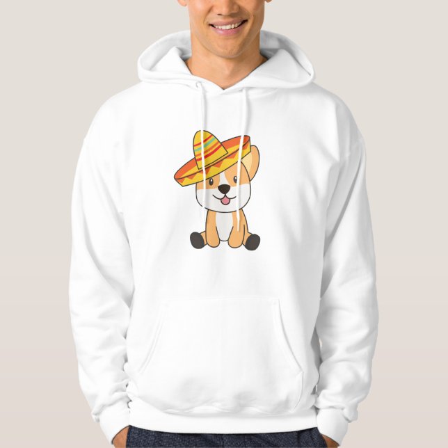 Sudadera Corgi Mexico Sombrero Dogs Dulces Para Niños (Anverso)