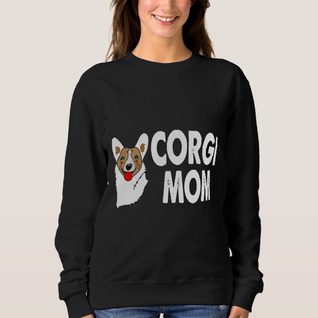 Sudadera Corgi Mom Con Corgi Graphic Corgi Mom Life (Anverso)