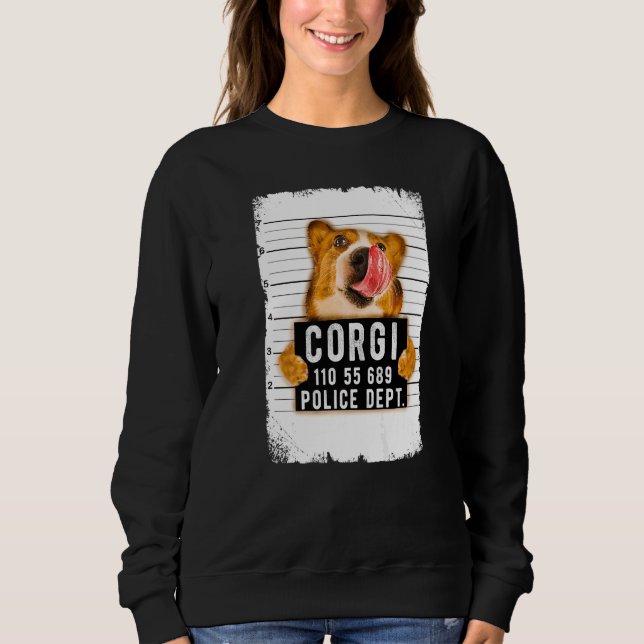 Sudadera Corgi Mug Shot (Anverso)