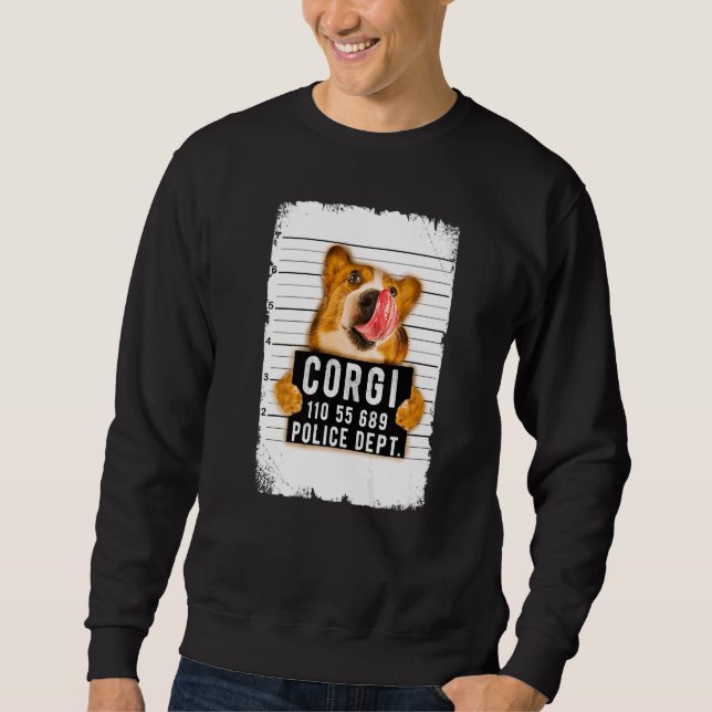 Sudadera Corgi Mug Shot (Anverso)