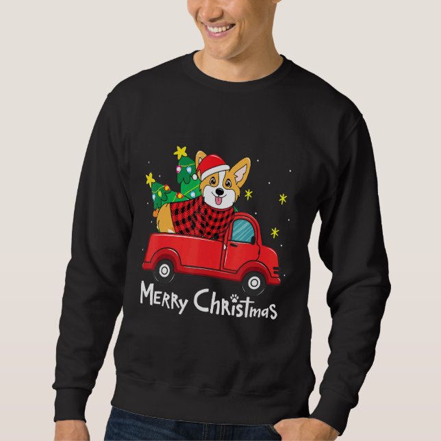 Sudadera Corgi Navidades Camión Perro Mamá Perro Navidad Pe (Anverso)
