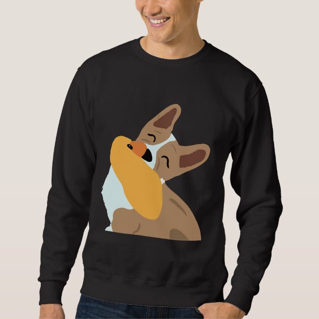 Sudadera Corgi Pegatina (Anverso)