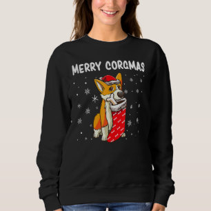 Sudadera Corgi Perro reno Merry Corgmas Santa Corgi Chris