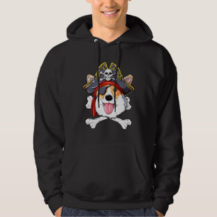 Sudadera Corgi Pirate Costume Jolly Roger Bandera Skull Cro