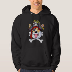 Sudadera Corgi Pirate Costume Jolly Roger Bandera Skull Cro