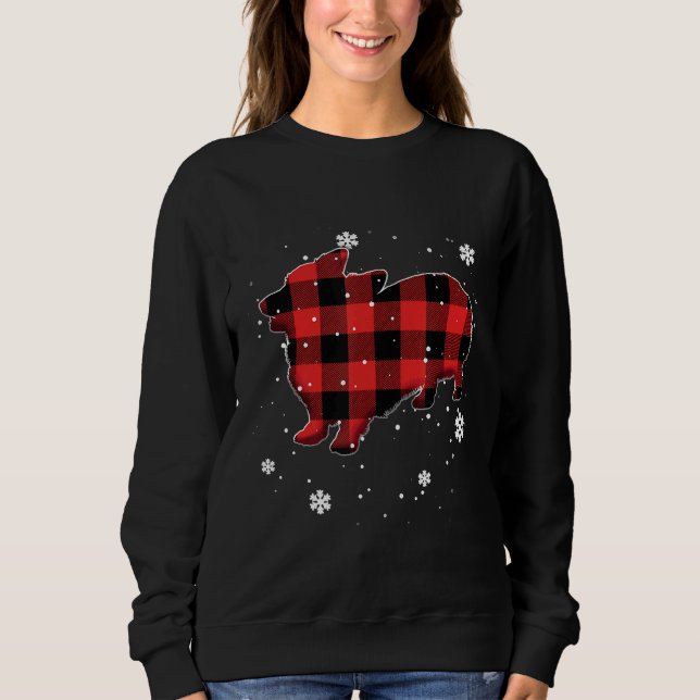 Sudadera Corgi Plaid Christmas (Anverso)