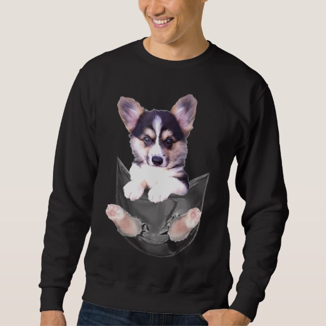 Sudadera Corgi Puppy In Pocket (Anverso)