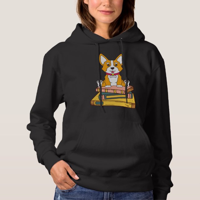 Sudadera Corgi Reading (Anverso)
