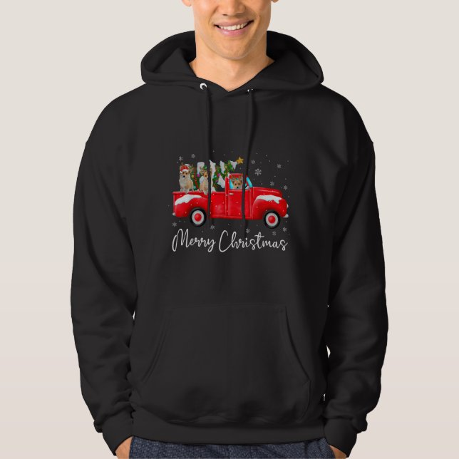 Sudadera Corgi Red Truck Navidades Santa Hat Xmas Perro Lov (Anverso)