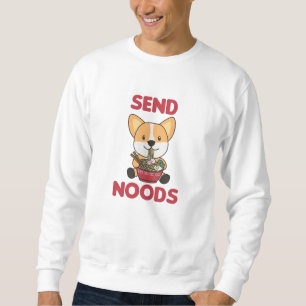 Sudadera Corgi Send Noods Ramen Cute Kawaii Noodles Dogs