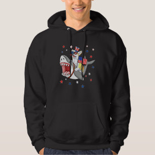 Sudadera Corgi Shark 4 De Julio Perro Mamá Papá Cachorro