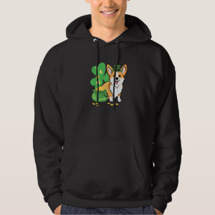 Sudadera Corgi St Patricks Day con Leprechaun Gorra