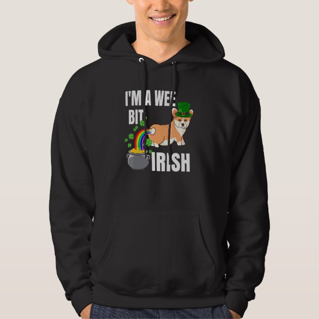 Sudadera Corgi St Patricks Day Im A Wee Bit Irish (Anverso)